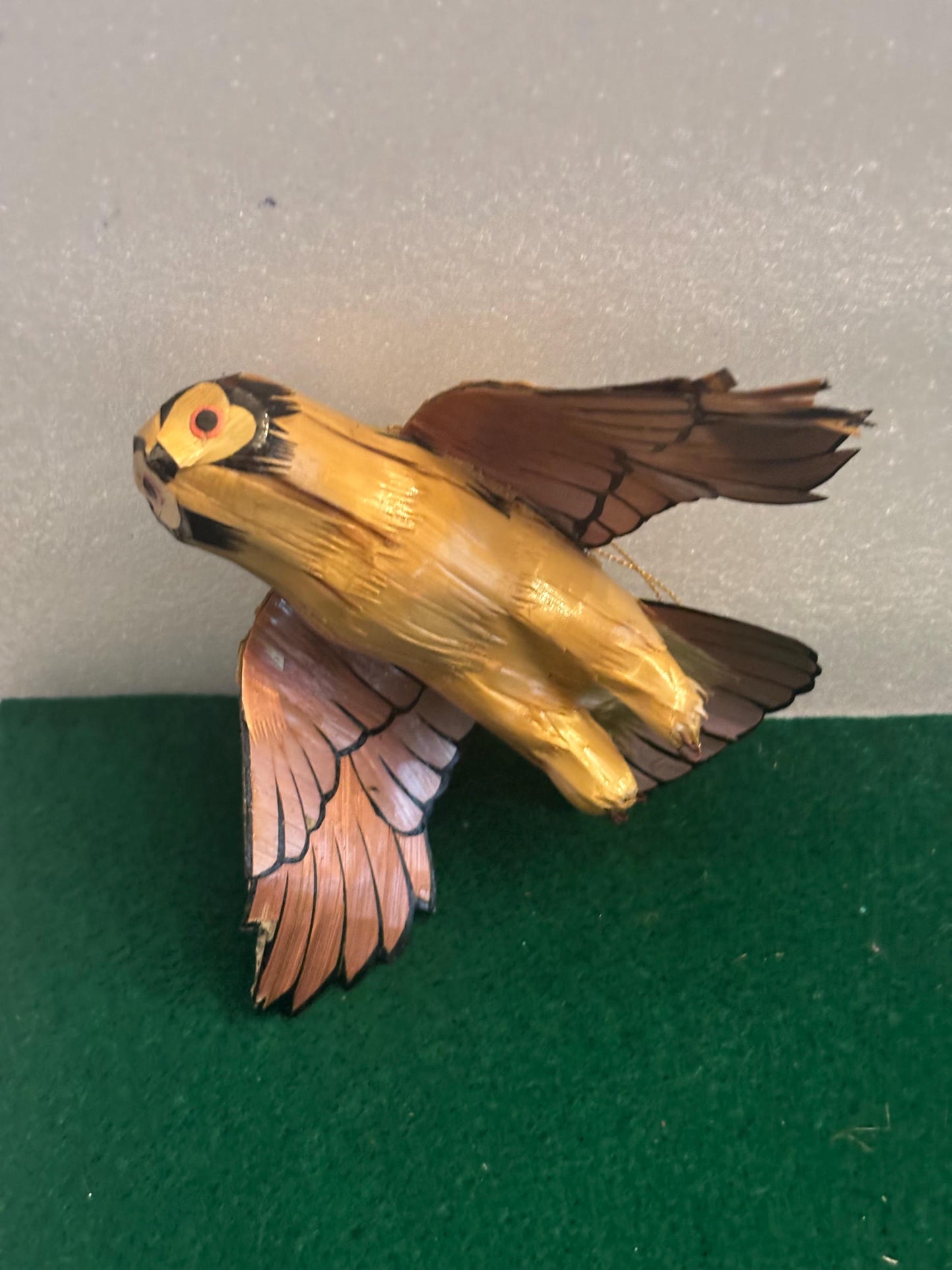Vintage Hand Carved and Hand Painted Owl Figurine Ornament Lover Antiques and Vintage