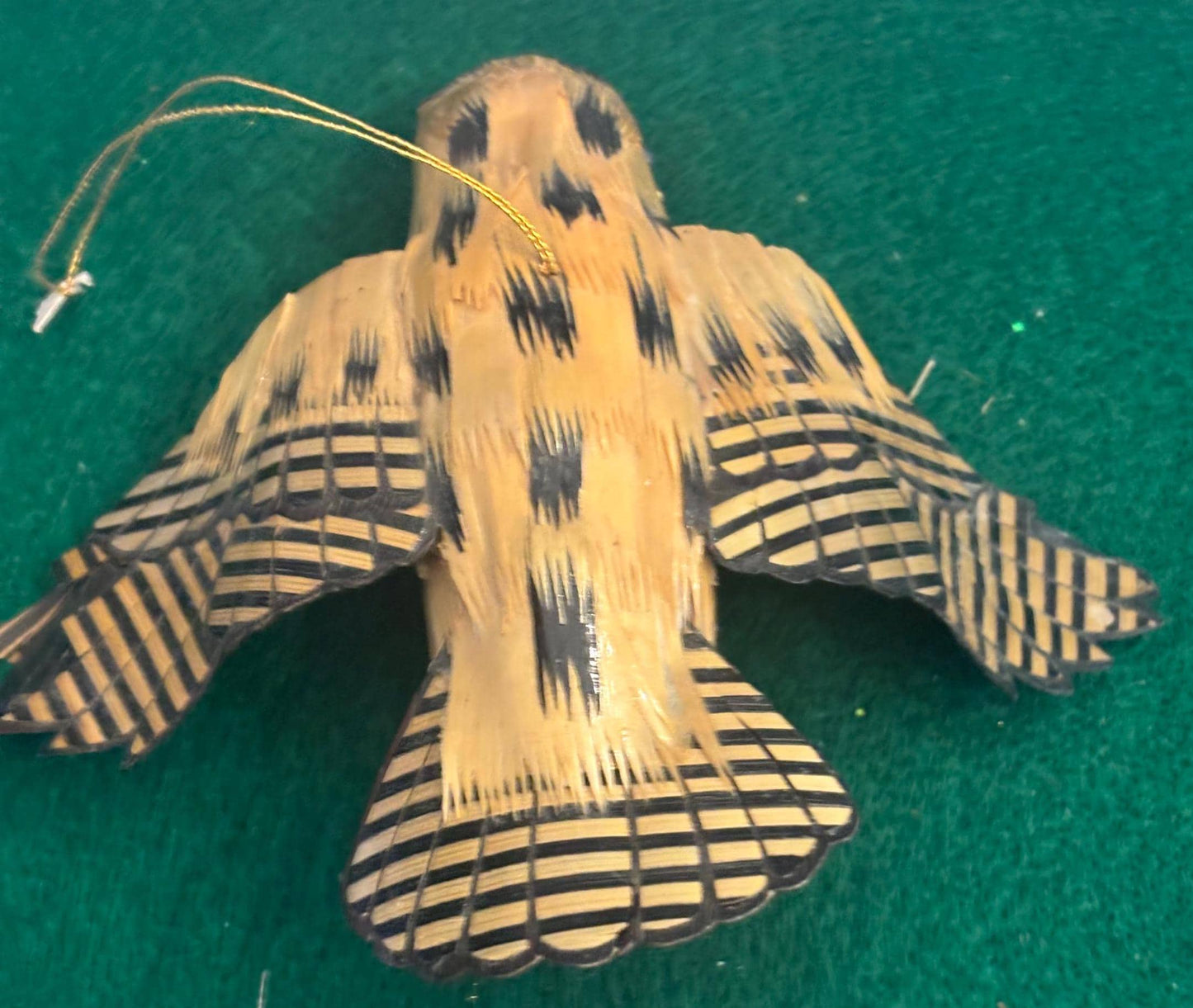 Vintage Hand Carved and Hand Painted Owl Figurine Ornament Lover Antiques and Vintage