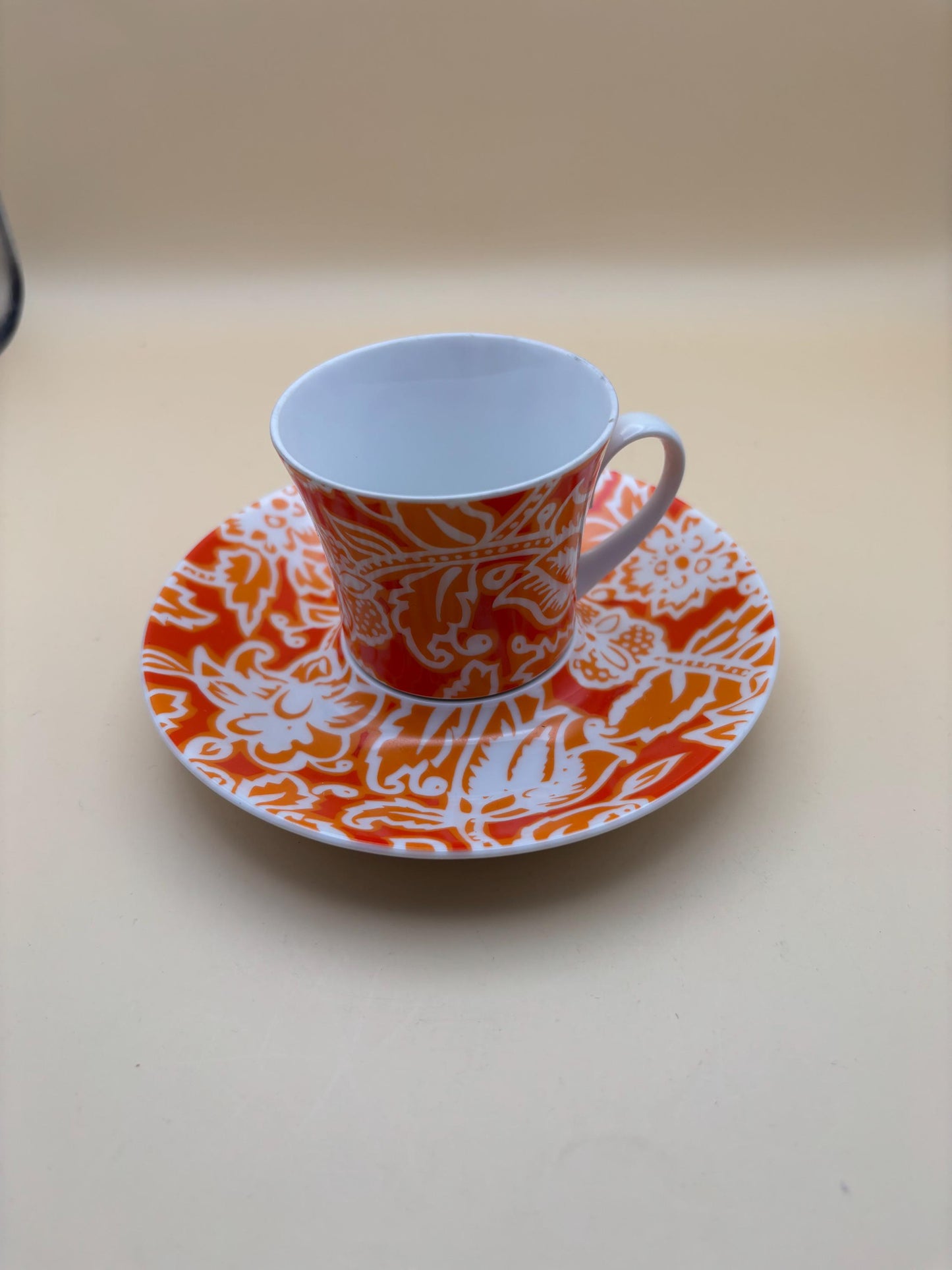 Vintage Block Bidasoa Spain Porcelain Tea Cup and Saucer Espana Valencia Collection Lover Antiques and Vintage