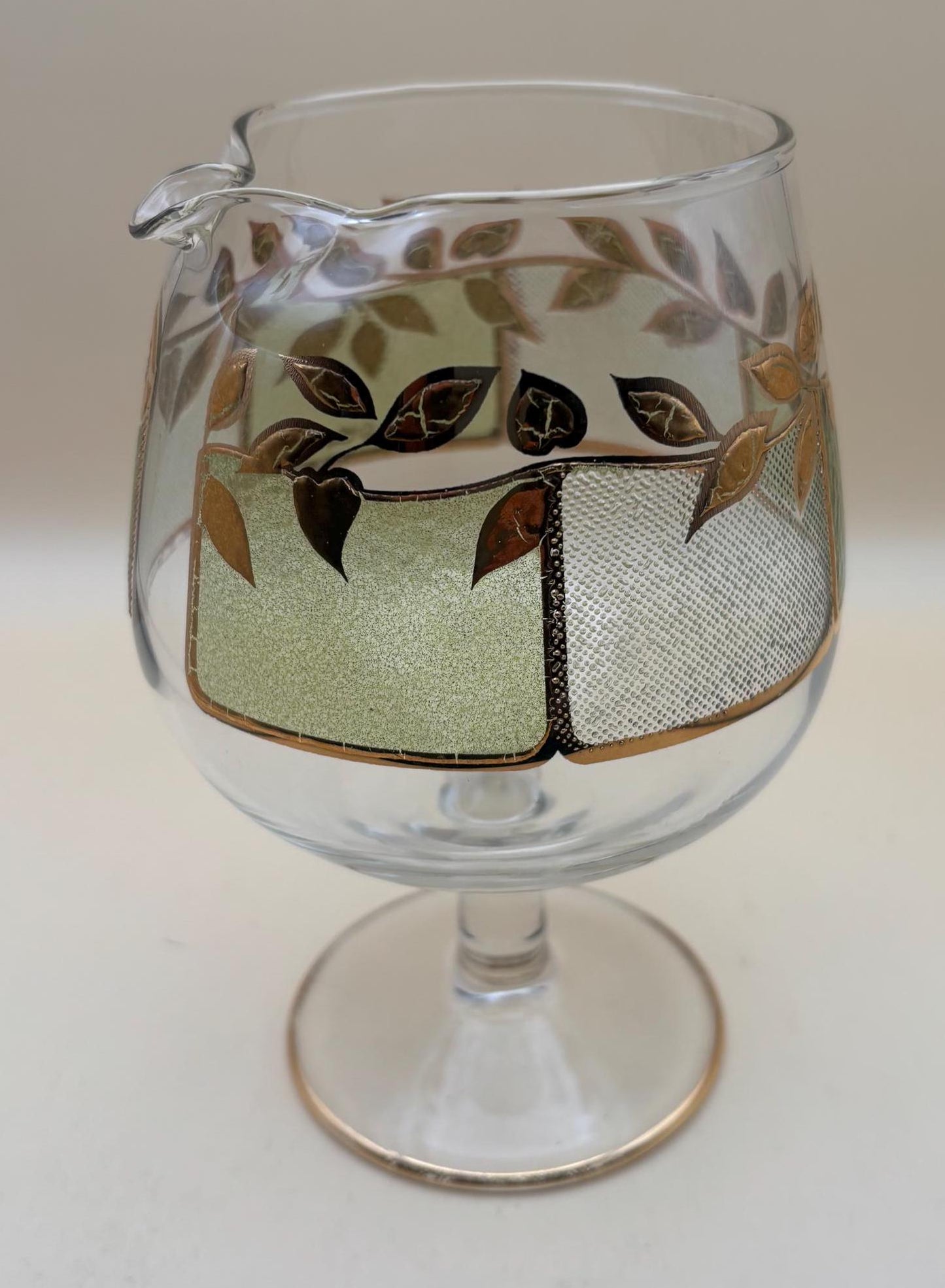 Vintage Culver Glass Pitcher Cocktail Glass Lover Antiques and Vintage
