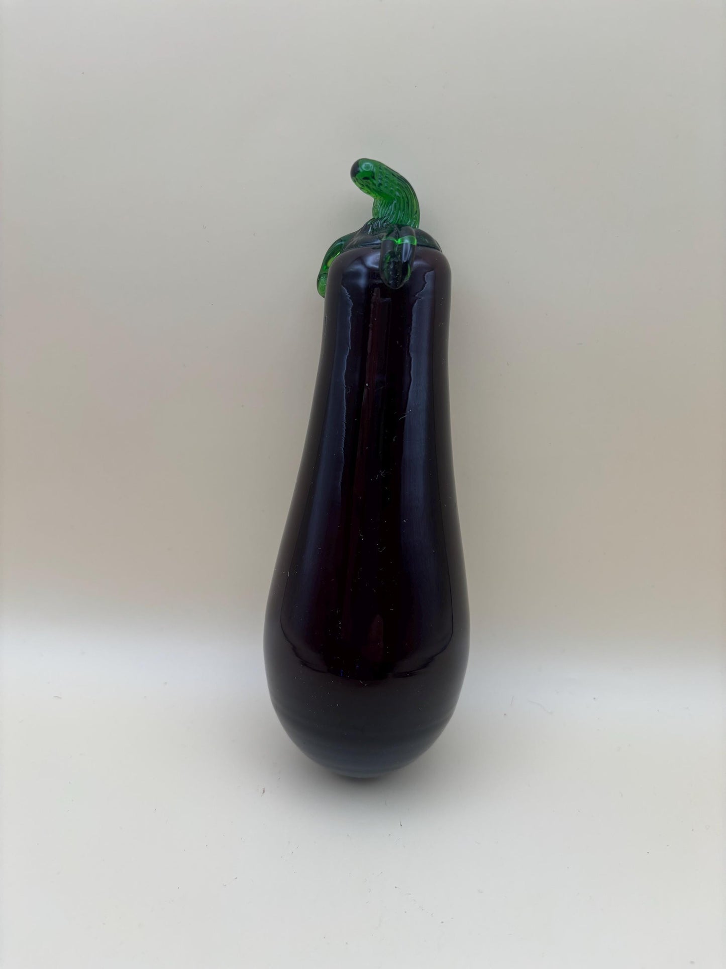 Vintage Eggplant Glass Figurine Lover Antiques and Vintage
