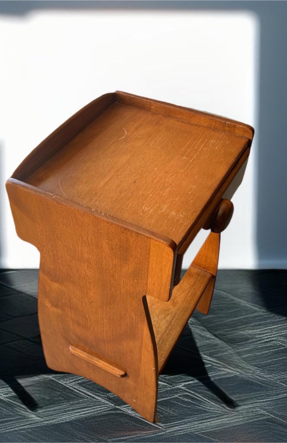 Heywood Wakefield Priscilla Flat Night Stand No. C3138, Vintage Mid Century Night Stand, Lover Antiques and Vintage