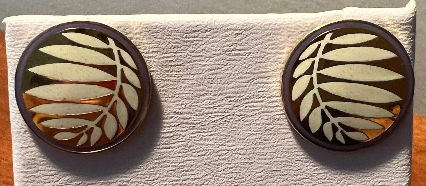Vintage Elegant Pink Opalescent Earrings Circle Pierced Earrings Estate Jewelry Lover Antiques and Vintage
