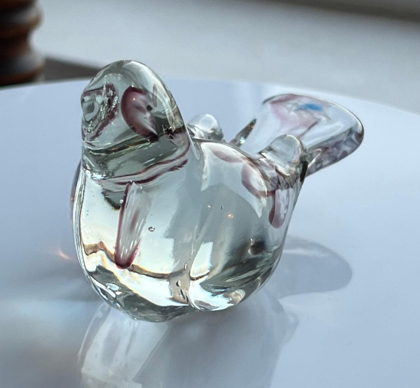 Vintage Lefton Art Glass Bird Hand Blown Glass Gift For Her Lover Antiques and Vintage