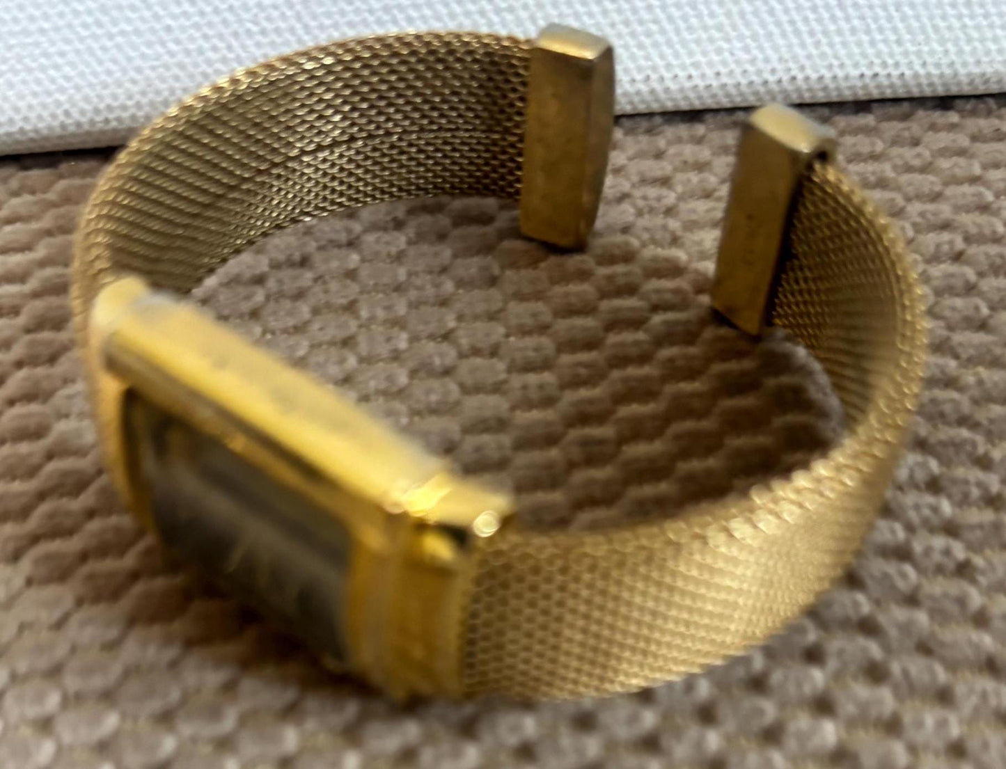 Vintage Gold and Black Quartz Women's Watch Bangle Style Lover Antiques and Vintage