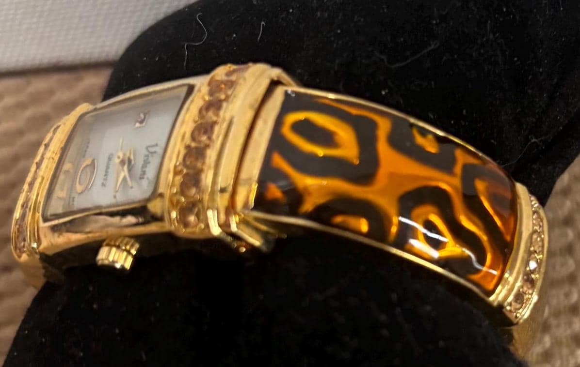 Vintage Vivian Quartz Watch Cuff Bangle Style Women's Watch Lover Antiques and Vintage