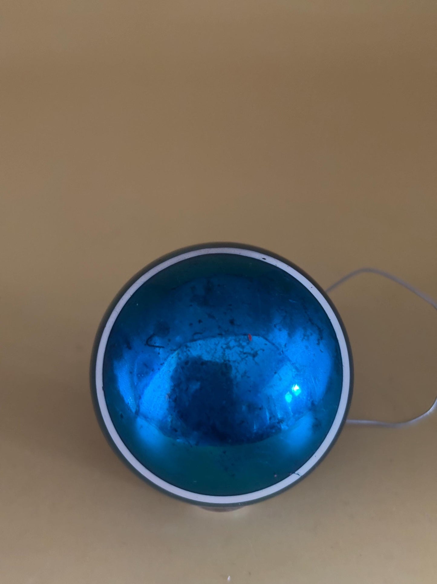 Vintage Tear Drop Germany Hand Blown Ornament Circle Circa 1940’s Lover Antiques and Vintage