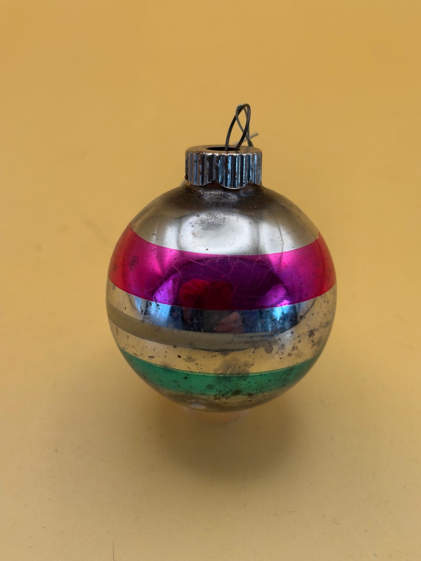 Vintage Tear Drop Germany Hand Blown Ornament Circle Circa 1940’s Lover Antiques and Vintage