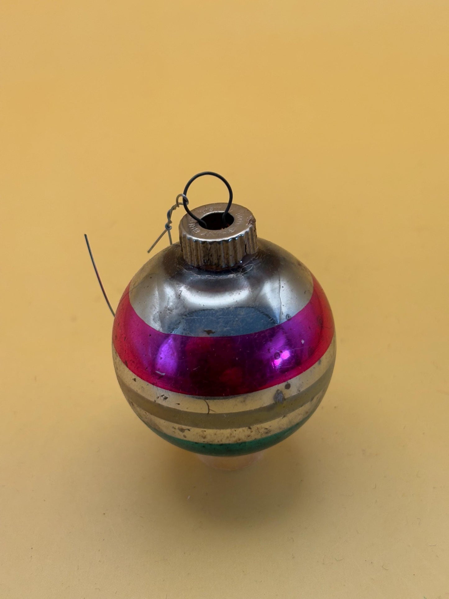 Vintage Tear Drop Germany Hand Blown Ornament Circle Circa 1940’s Lover Antiques and Vintage