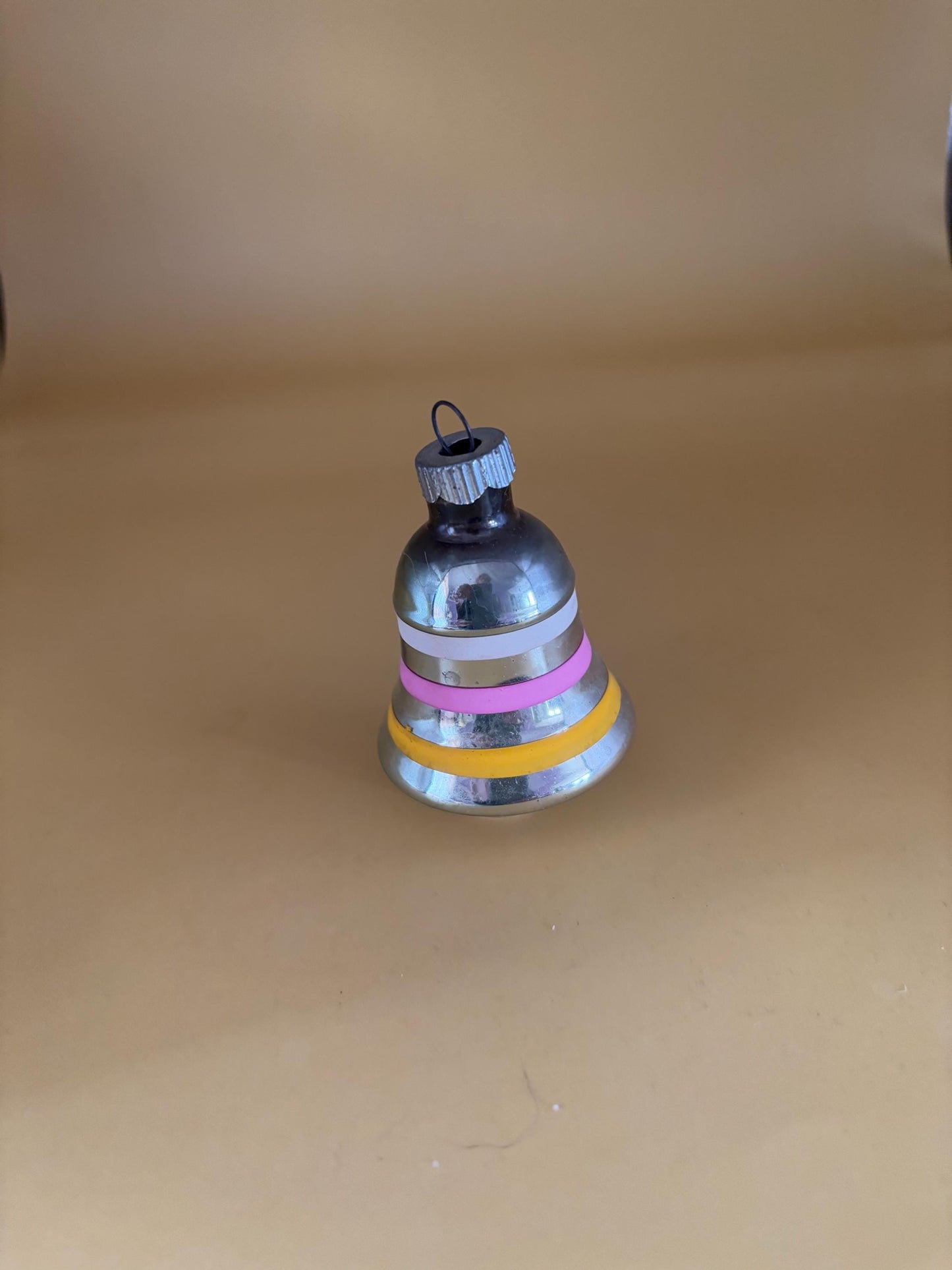 Vintage Shiny Brite Striped Bell Ornament Circle Circa 1940’s Lover Antiques and Vintage