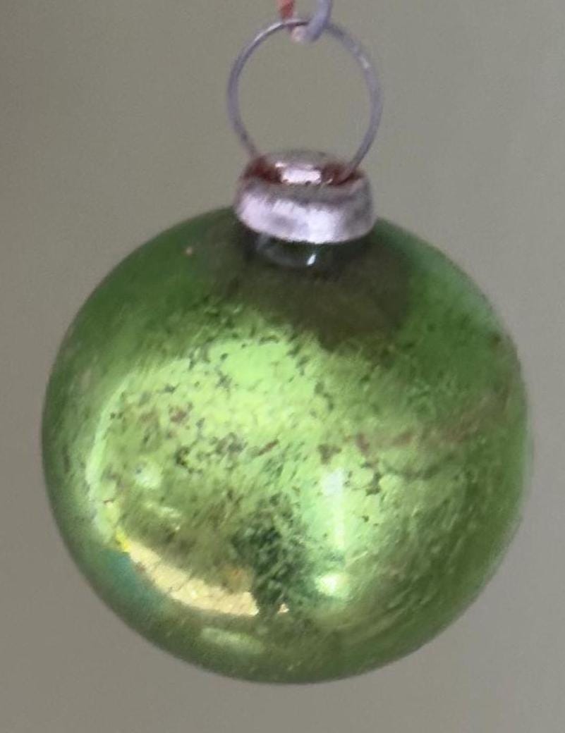 Vintage Shiny Brite Striped Ball Ornament Circle Circa 1940’s Lover Antiques and Vintage