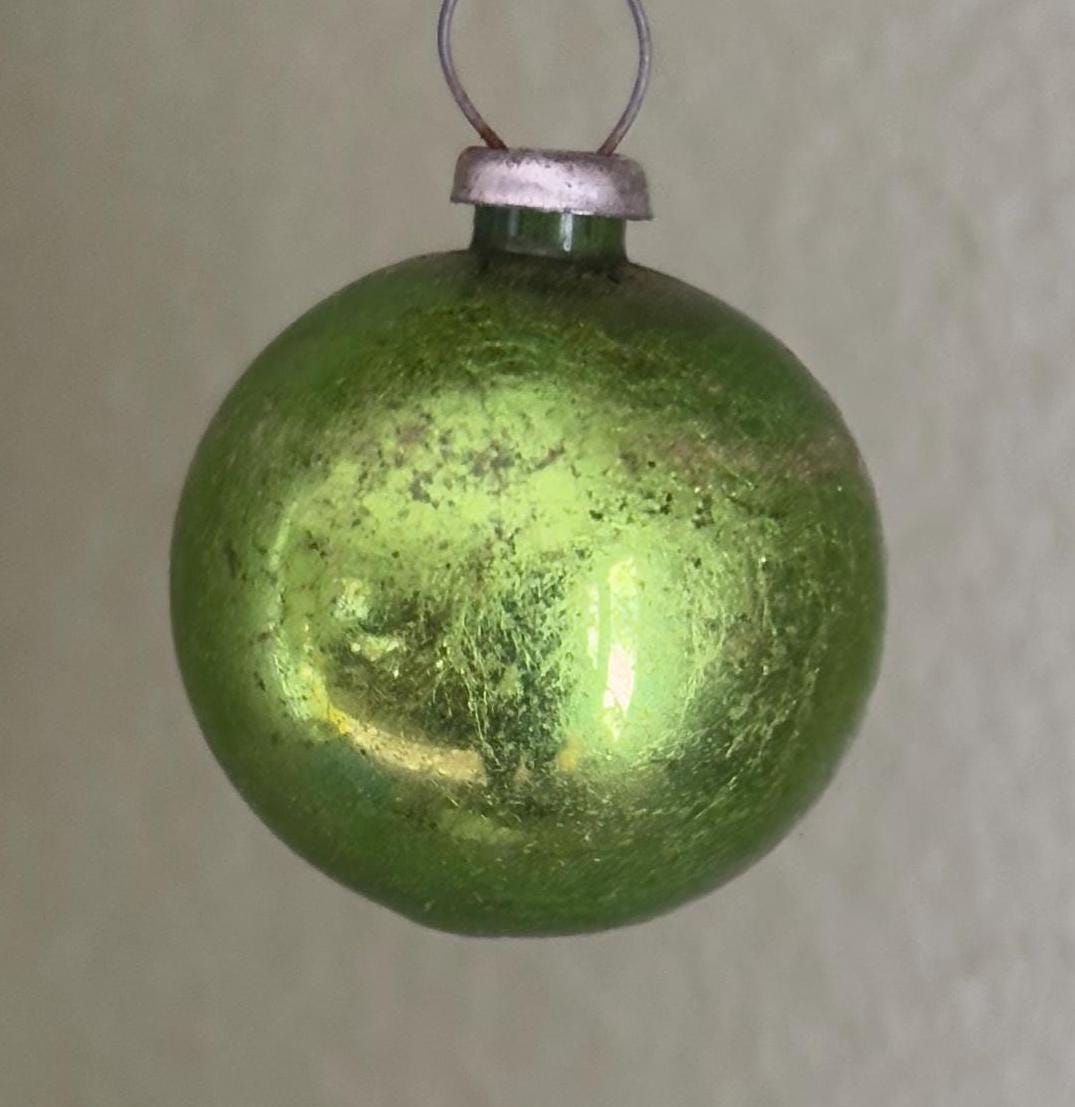 Vintage Shiny Brite Striped Ball Ornament Circle Circa 1940’s Lover Antiques and Vintage