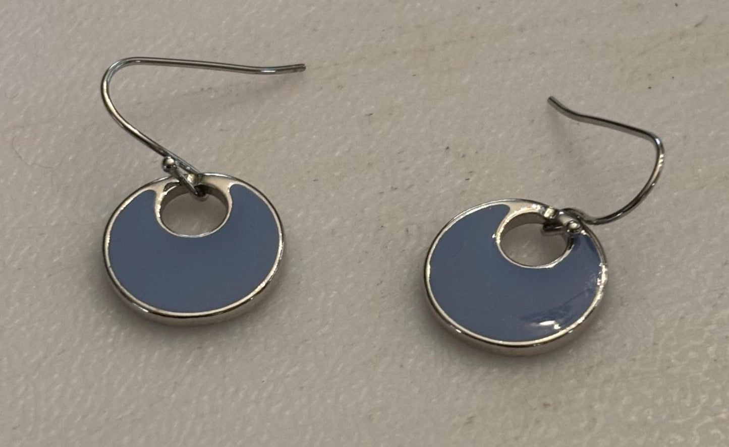 Vintage Blue Enamel & Sterling Silver Earrings Gift For Her by RLM Lover Antiques and Vintage
