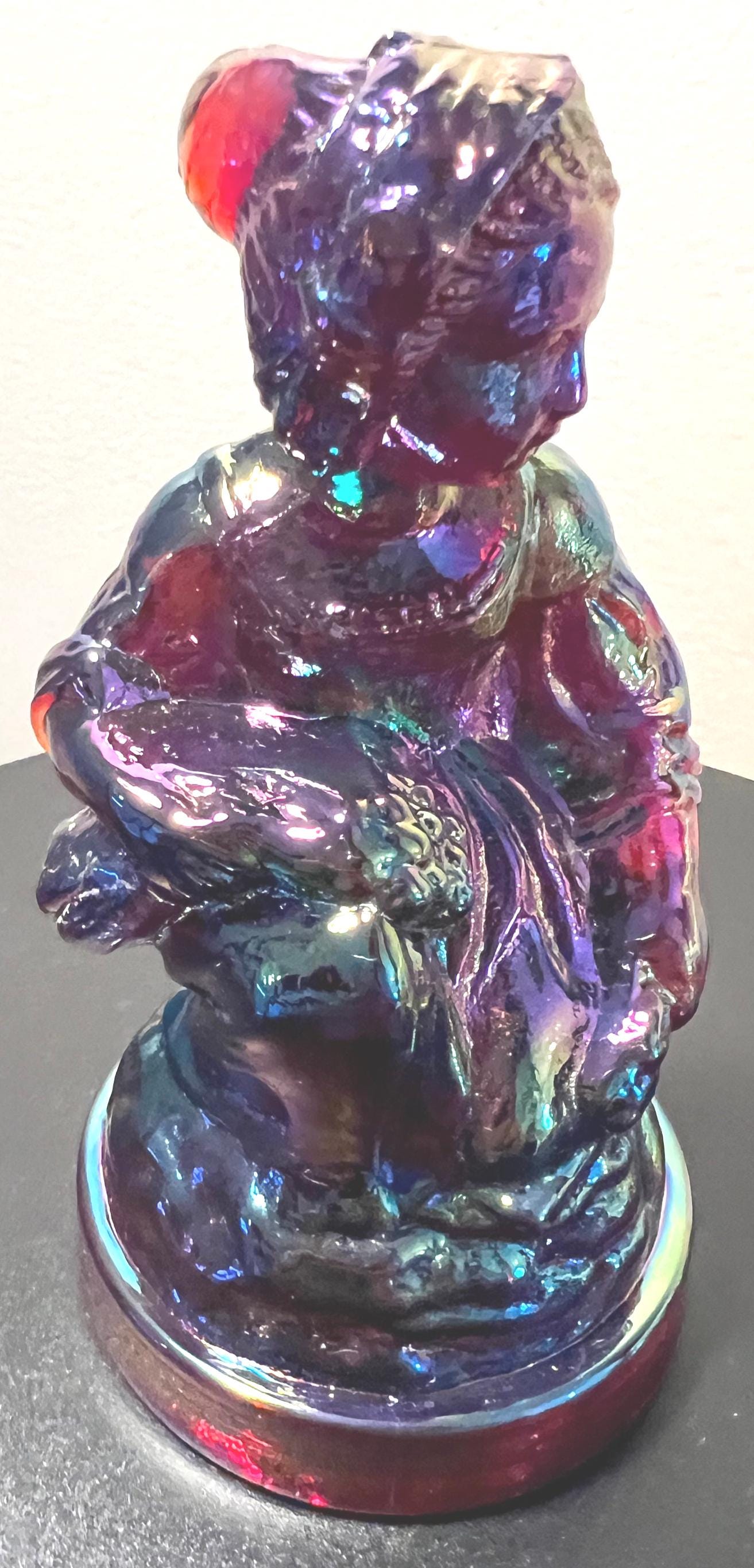 Vintage Little Women Beth #3 Summit Art Purple Carnival Glass Art Russ Vogelsong Sculpture Art Glass Figurine Lover Antiques and Vintage