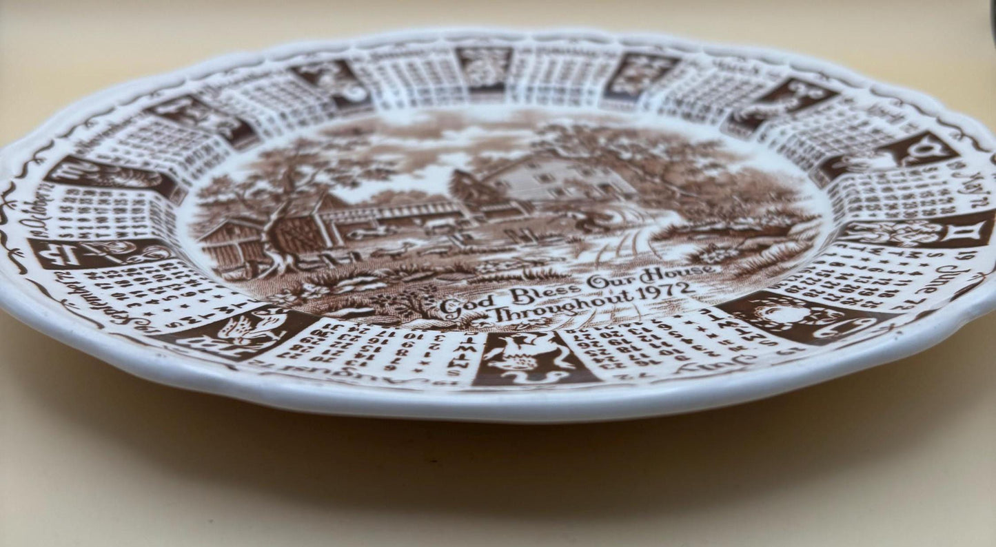 Vintage Alfred Meakin Staffordshire England The Friendship of Salem Fair Winds Original Copper Engravings Dinner Plate Lover Antiques