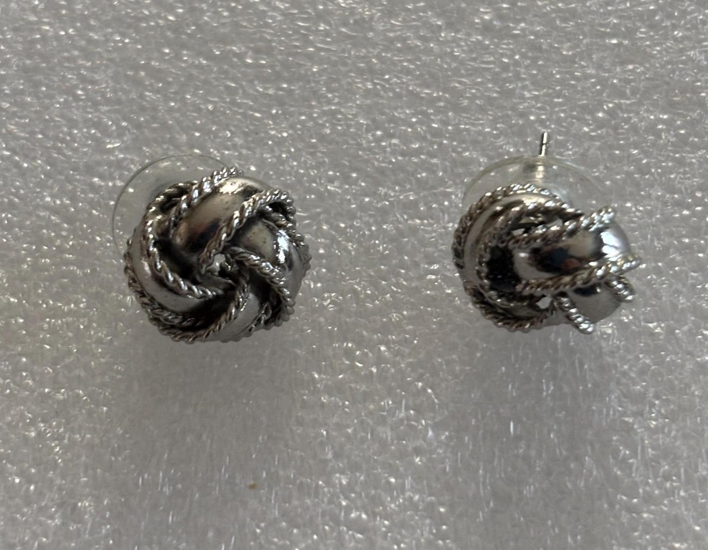 Vintage Sterling Silver Love Knot Earrings Pierced Jewelry Lover Antiques Vintage
