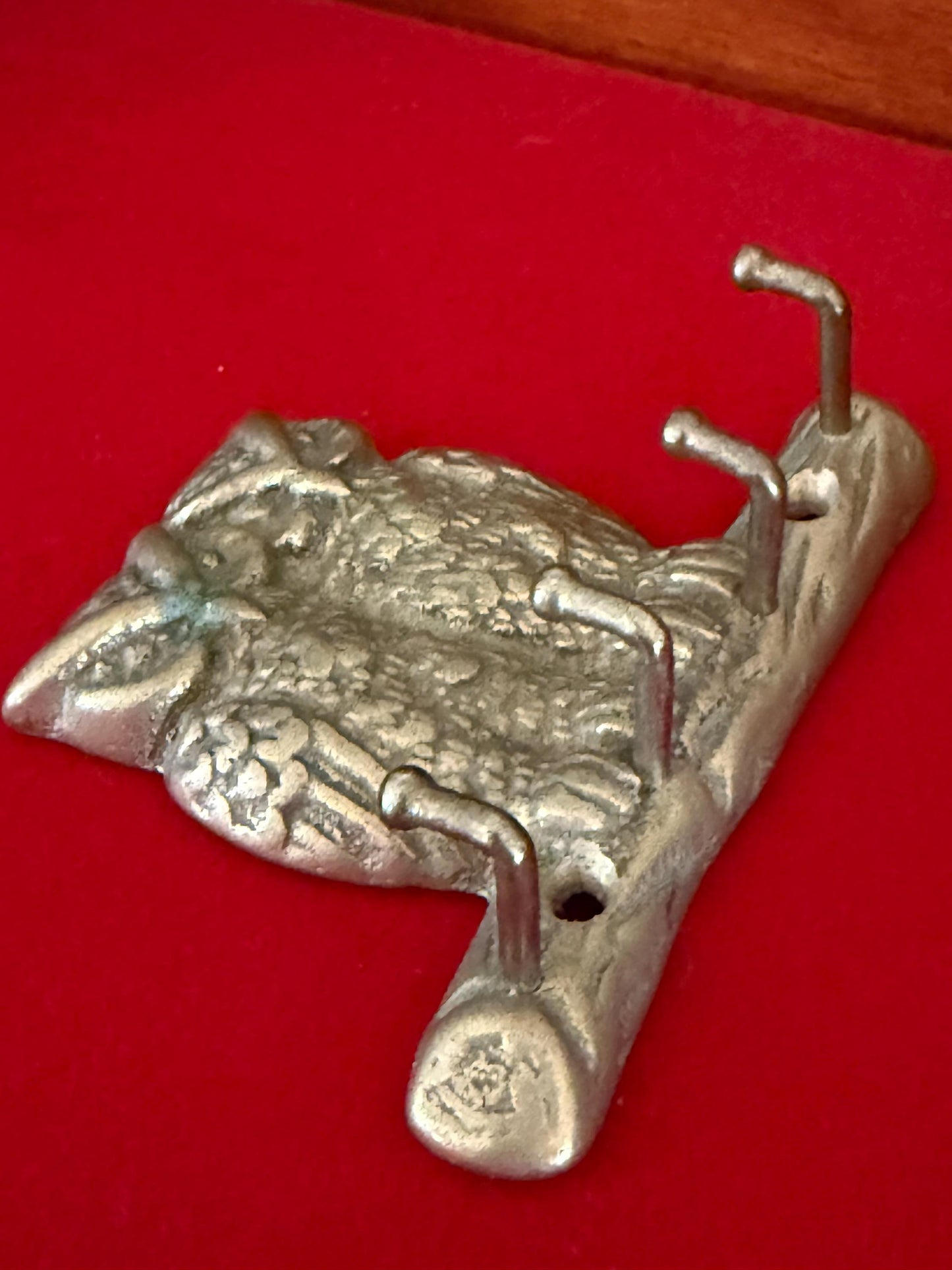 Vintage Brass Owl Key Holder 2 Owls Perched on a Branch Heavy Brass Owl Statue Lover Antiques and Vintage