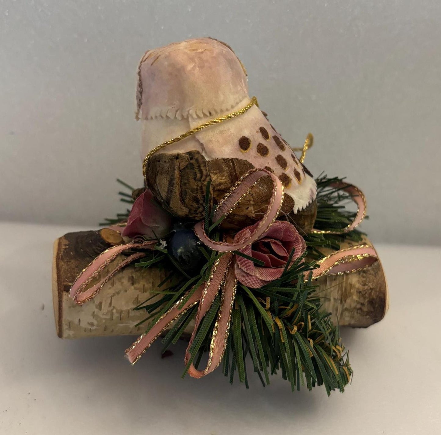 Vintage Hand Carved and Hand Painted Owl Figurine Ornament Lover Antiques and Vintage