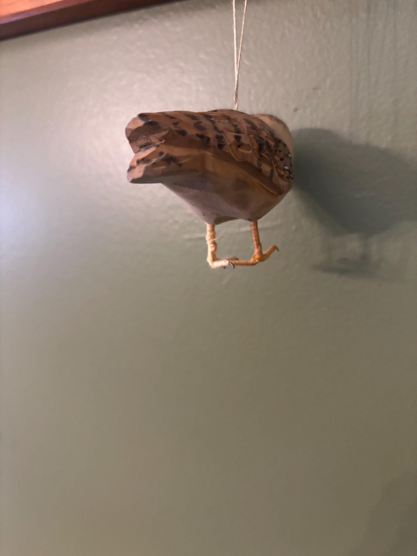 Vintage Owl Figurine Made of Wood Statue Lover Antiques and Vintage
