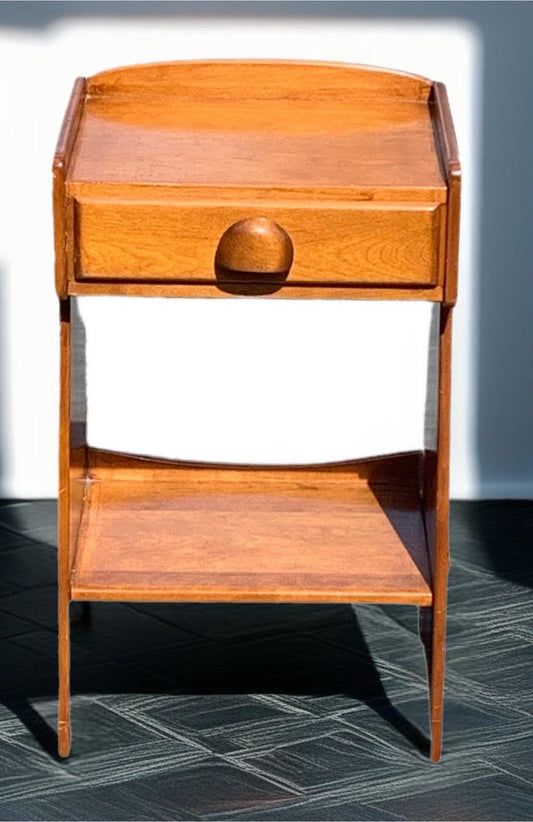 Heywood Wakefield Priscilla Flat Night Stand No. C3138, Vintage Mid Century Night Stand, Lover Antiques and Vintage