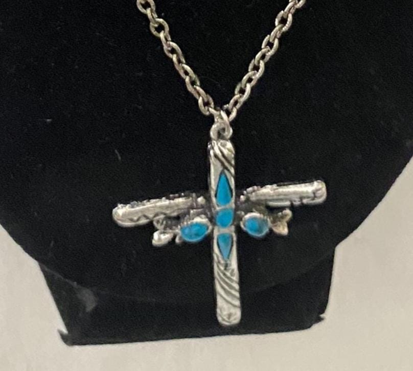 Vintage Navajo Silver Cross Necklace now at LAV!