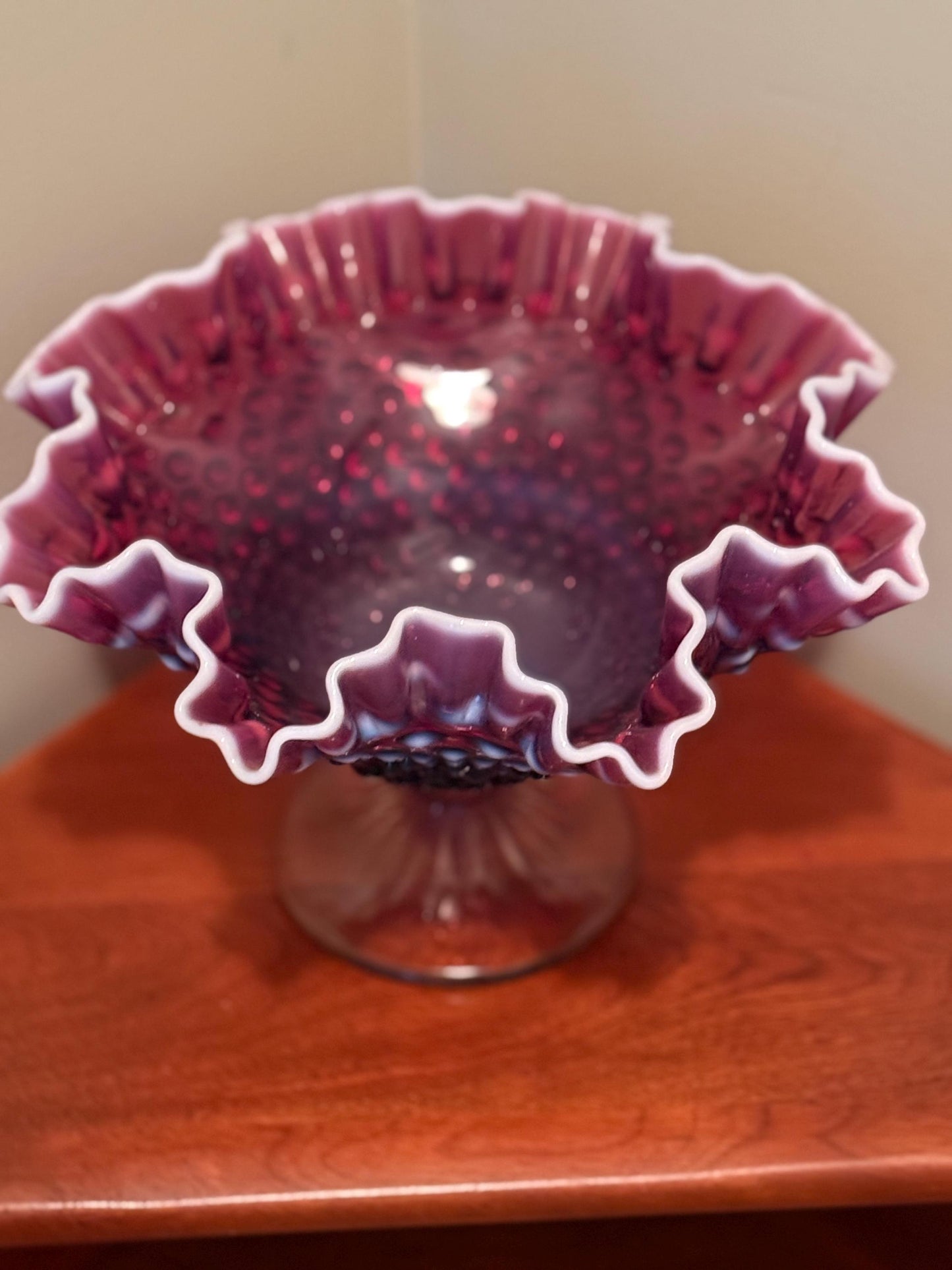 Vintage Amethyst Art Glass Pitcher Purple Mid Century Glassware Glass Art Vase