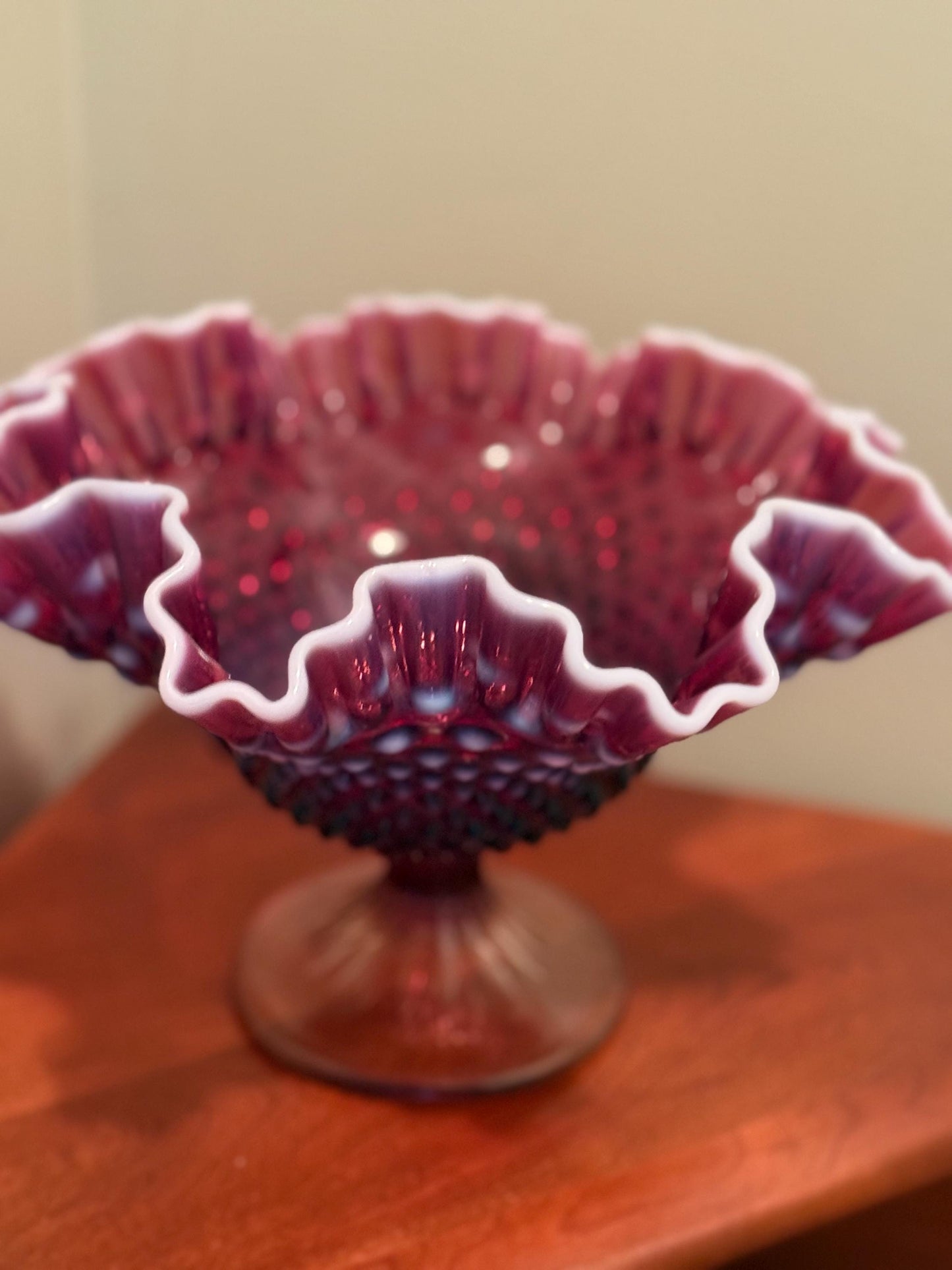 Vintage Amethyst Art Glass Pitcher Purple Mid Century Glassware Glass Art Vase