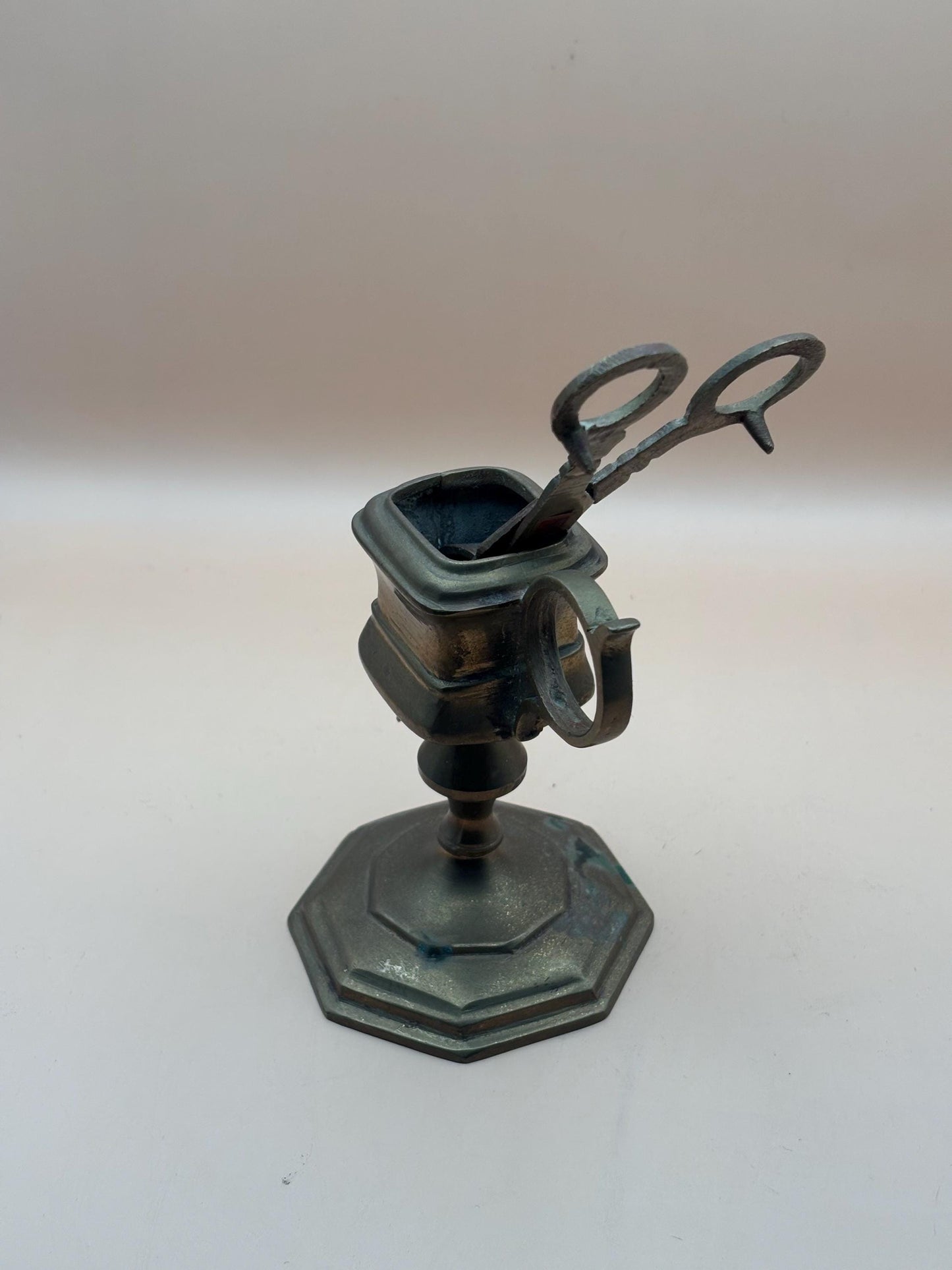 Antique Brass Candle Snuffer with Stand Victorian Era Gifts Lover Antiques and Vintage