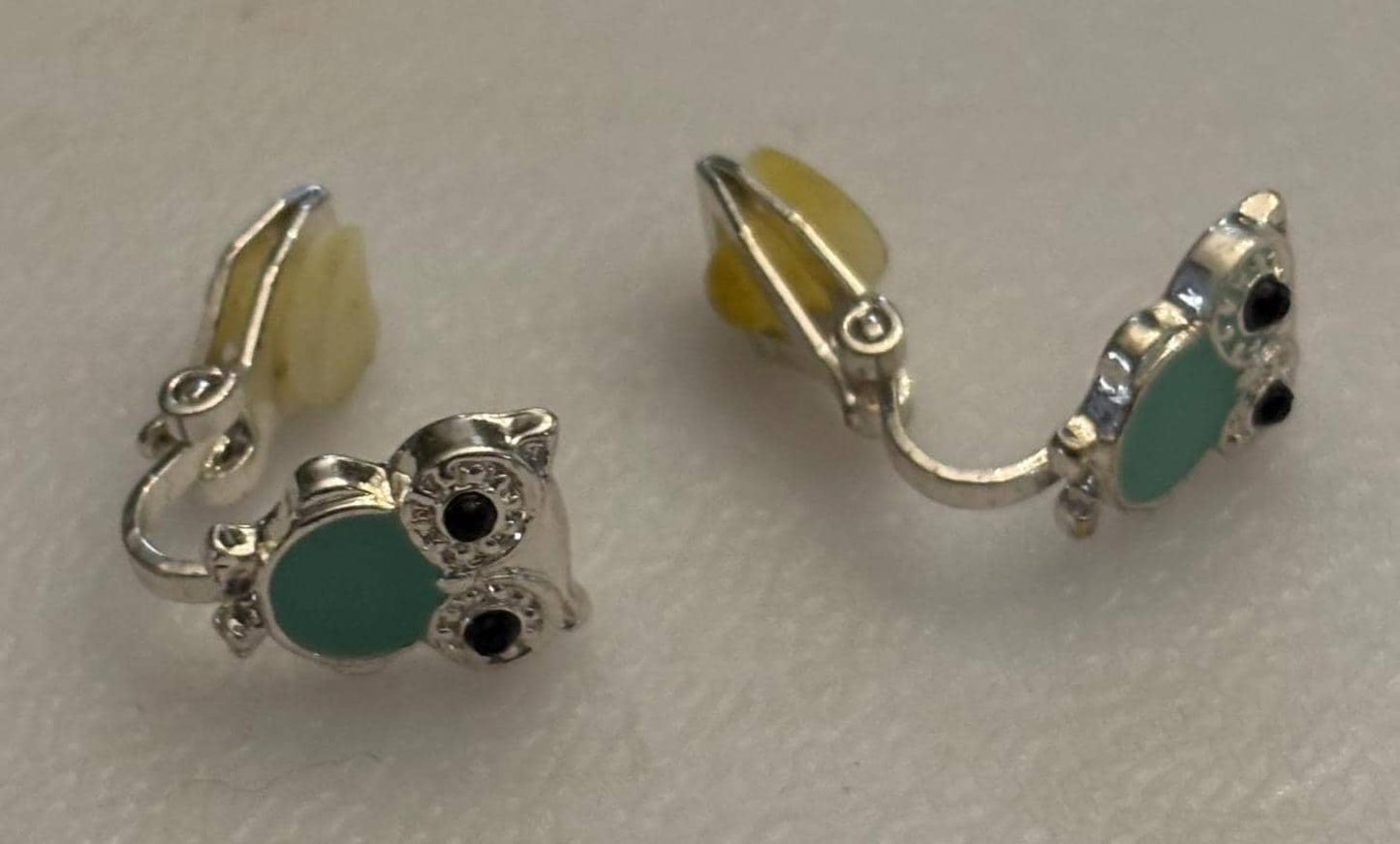 Vintage Owl Earrings Enamel Body Gift For Her Lover Antiques and Vintage