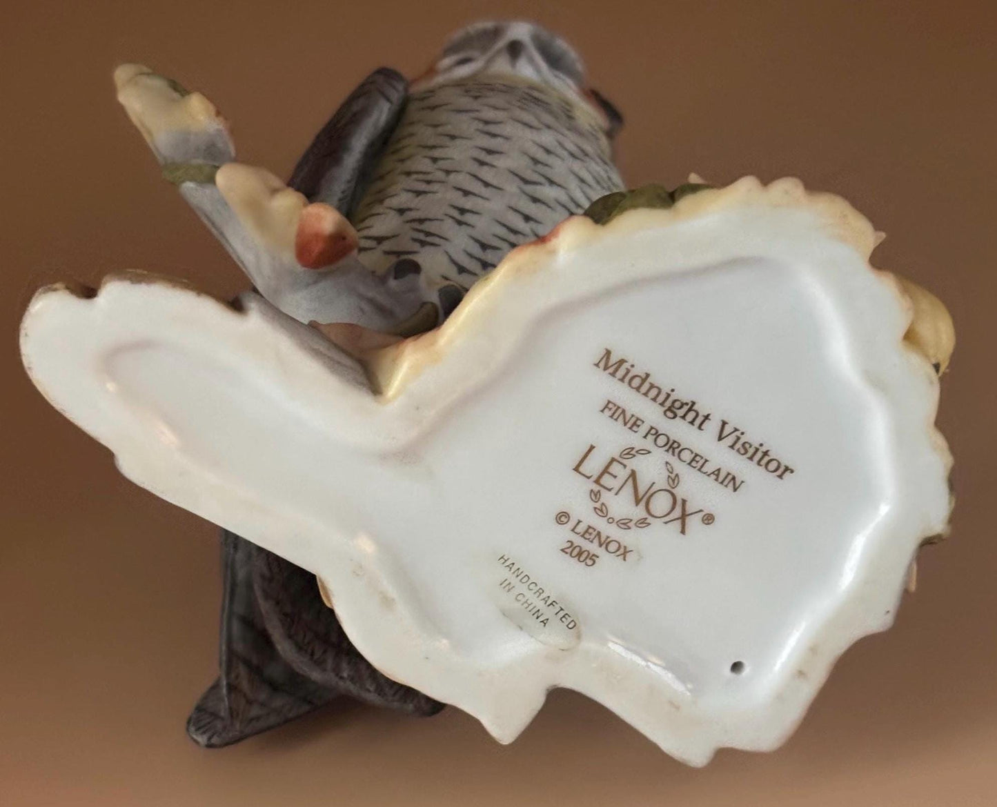 Vintage Lenox Midnight Visitor Porcelain Hand Painted American Barn Owl Bird Figurine Lover Antiques and Vintage