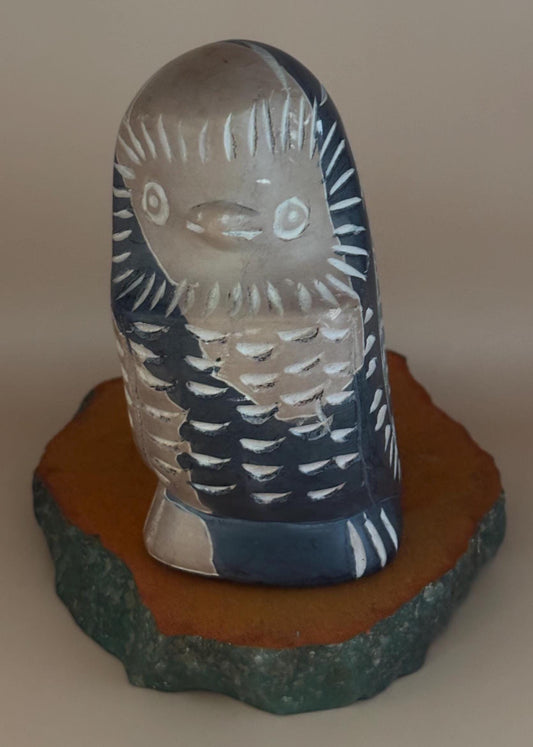 Vintage Carved Owl Figurine Made of Soapstone Lover Antiques and Vintage