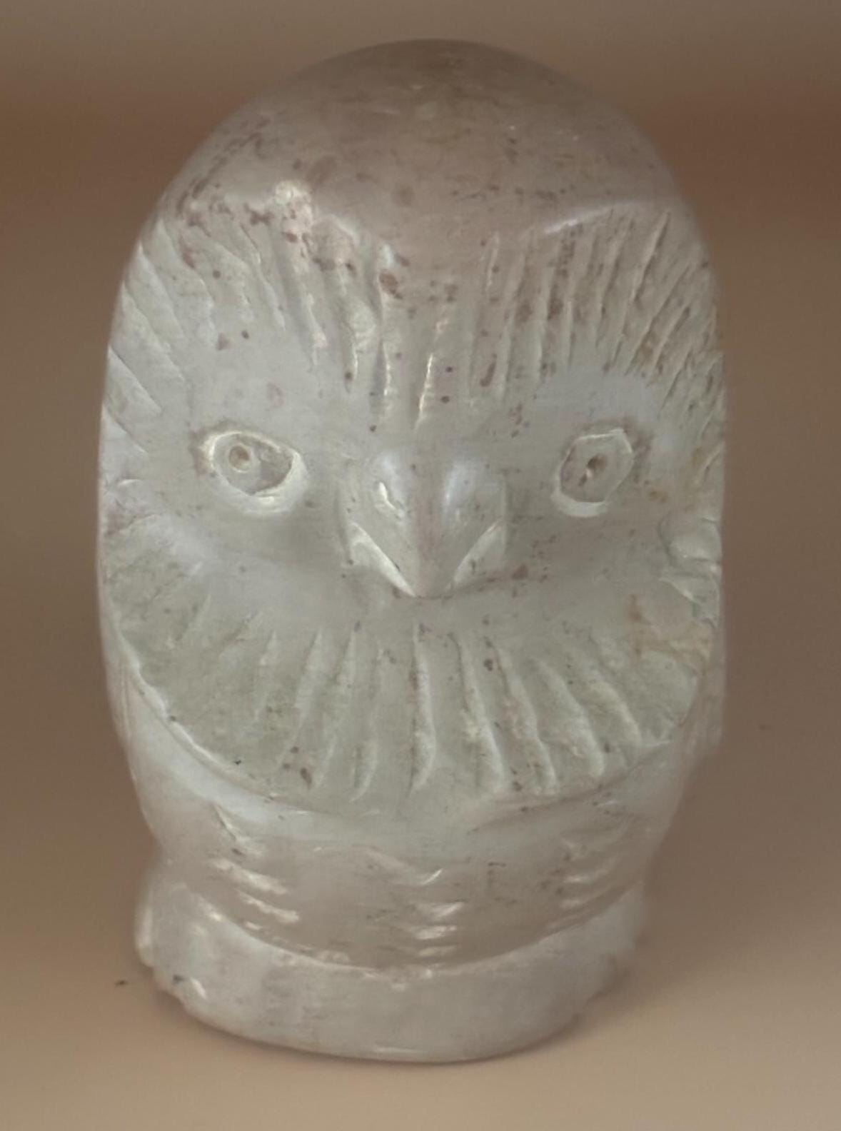 Vintage Owl Carved Figurine Made of Soapstone Lover Antiques and Vintage