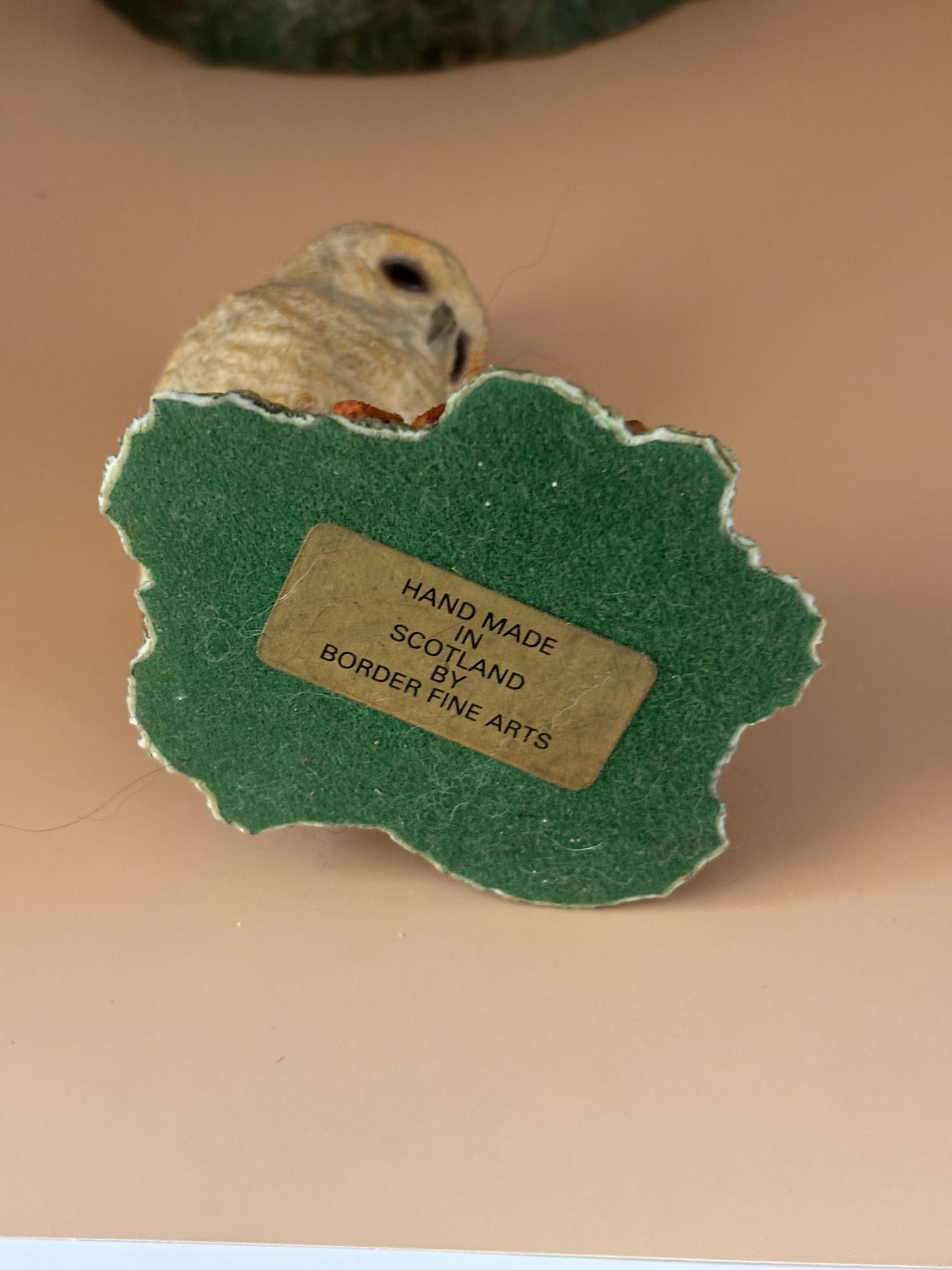 Border Fine Arts Owl Figurine Titled Owlet and Mouse FE8 by Ray Ayres Tawny Owlet Perched on a Branch Lover Antiques Vintage