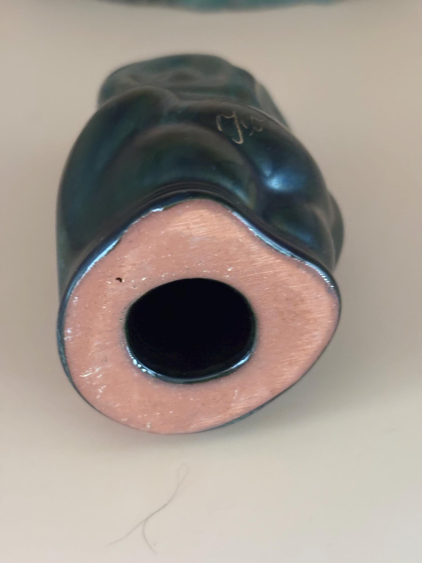 Vintage Ceramic Drip Pottery Green Owl Statue Fort Henry Pottery Glazed McMaster Craft Canada Lover Antiques and Vintage