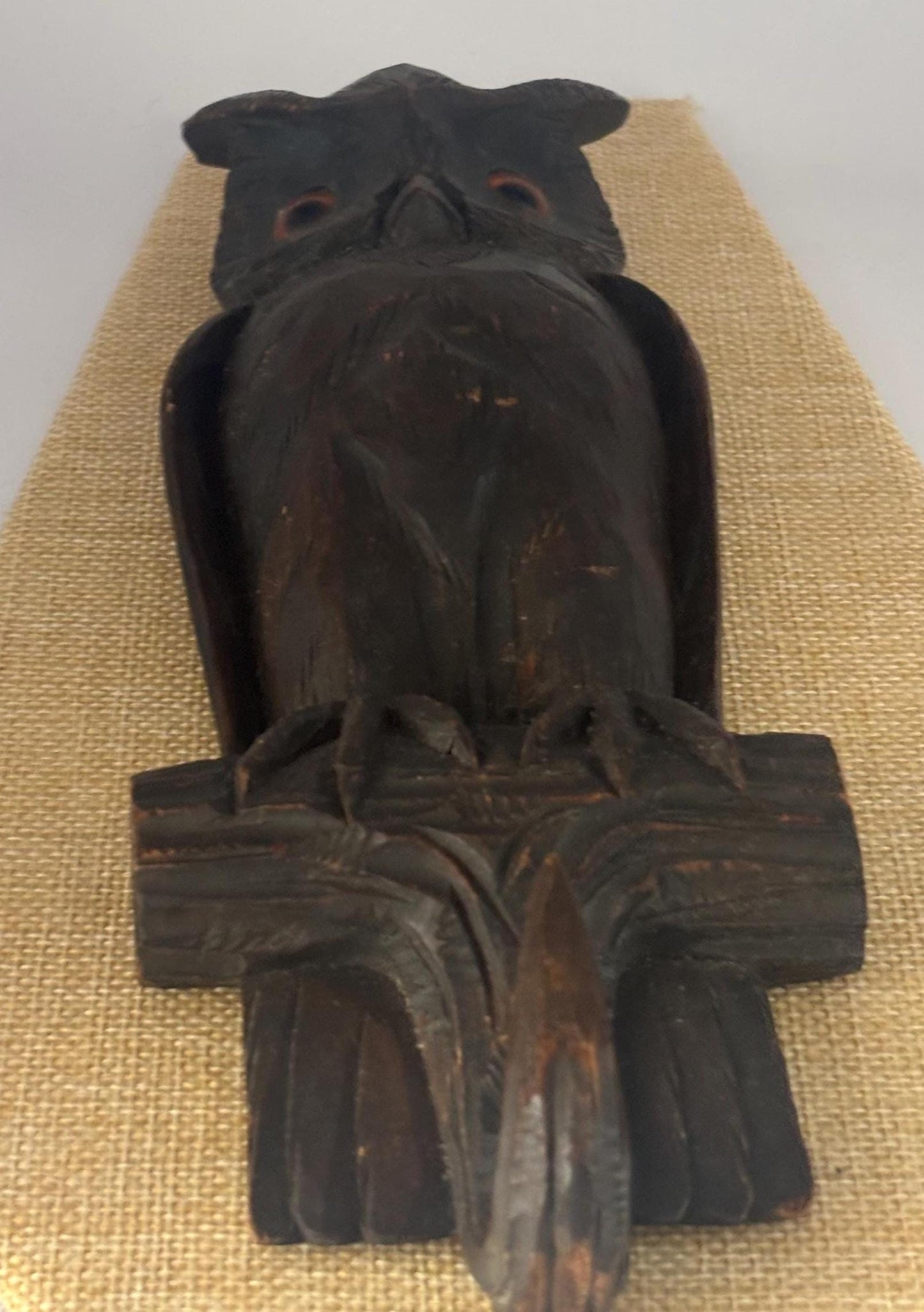 Vintage Black Forest Carved Owl Wall Hook Made in Germany Lover Antiques and Vintage