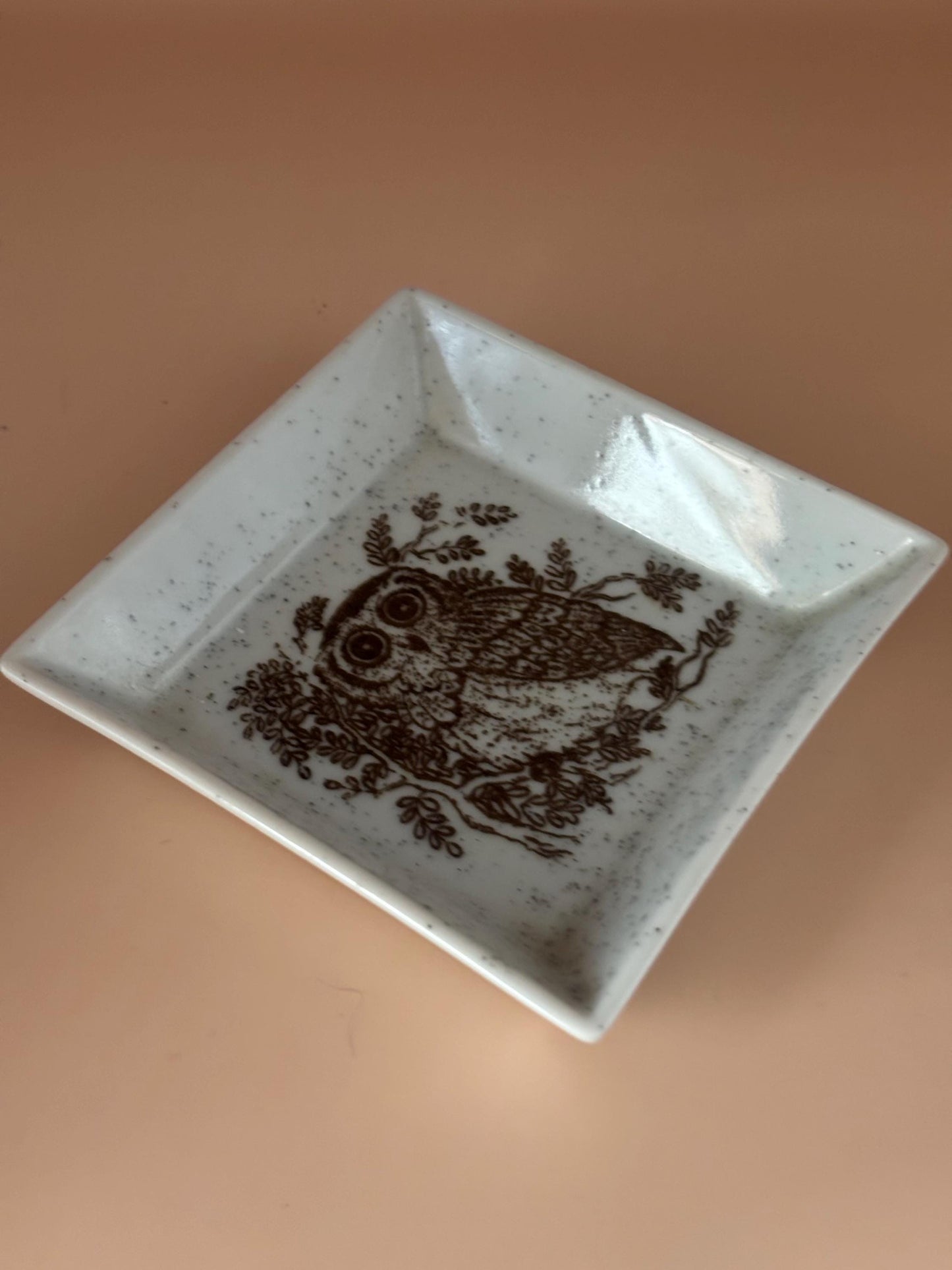 Vintage Otagiri Japan Owl Trinket Dish Lover Antiques and Vintage