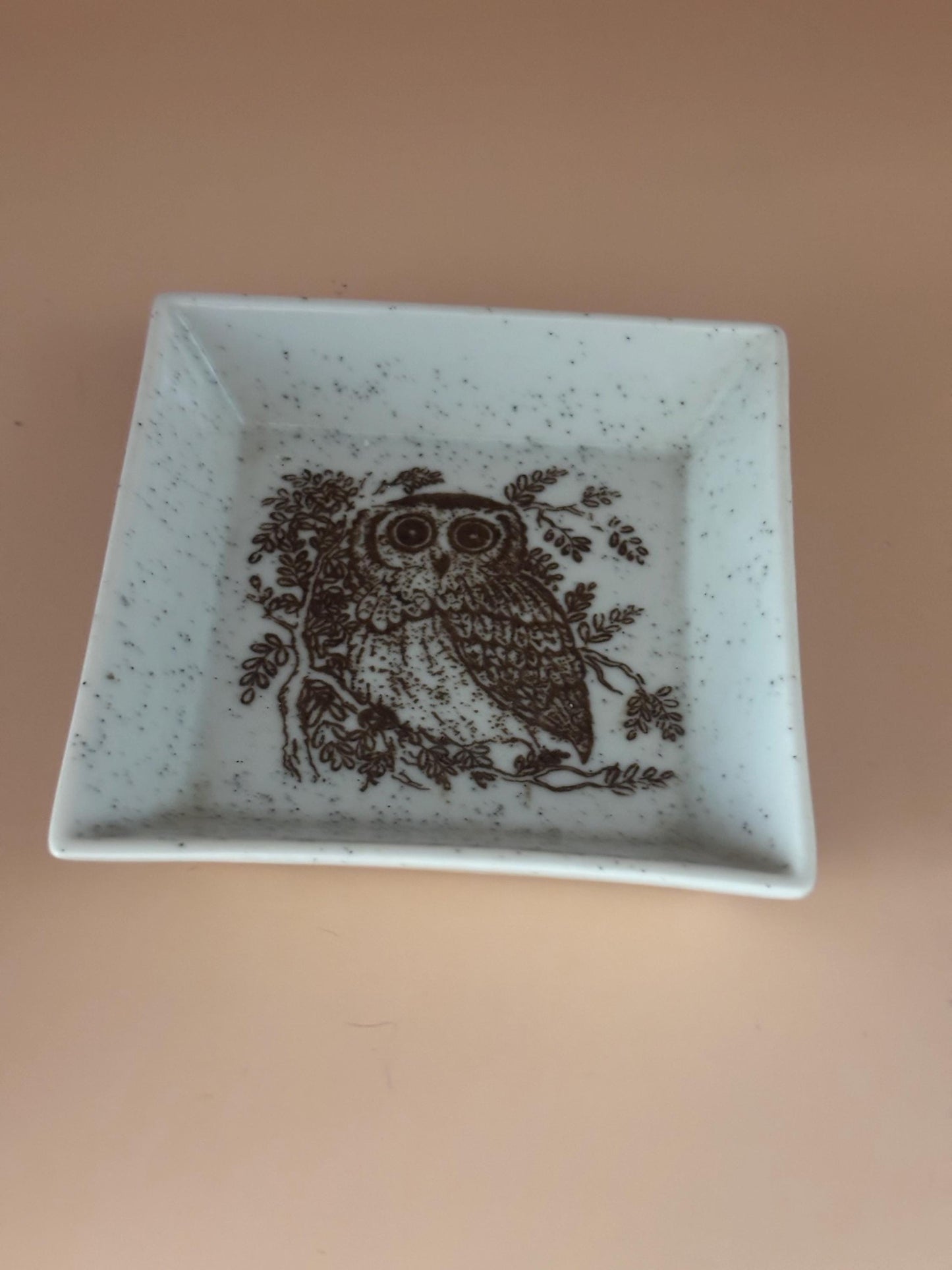 Vintage Otagiri Japan Owl Trinket Dish Lover Antiques and Vintage
