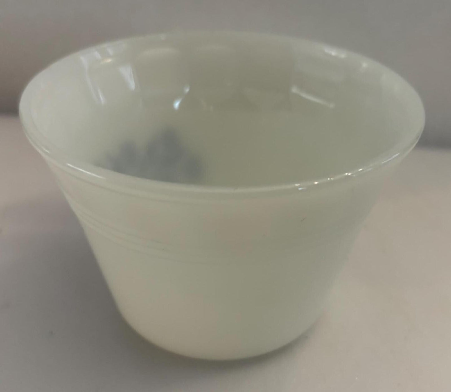 Vintage Dynaware Milk Glass Ramekin Bowl with a Blue Floral Design Lover Antiques and Vintage