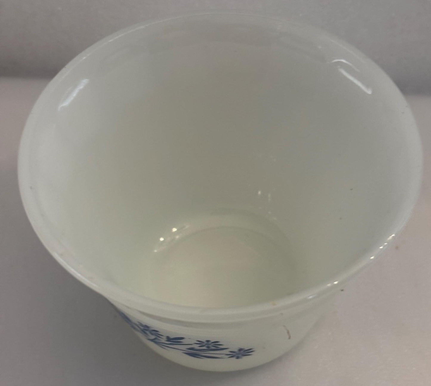 Vintage Dynaware Milk Glass Ramekin Bowl with a Blue Floral Design Lover Antiques and Vintage