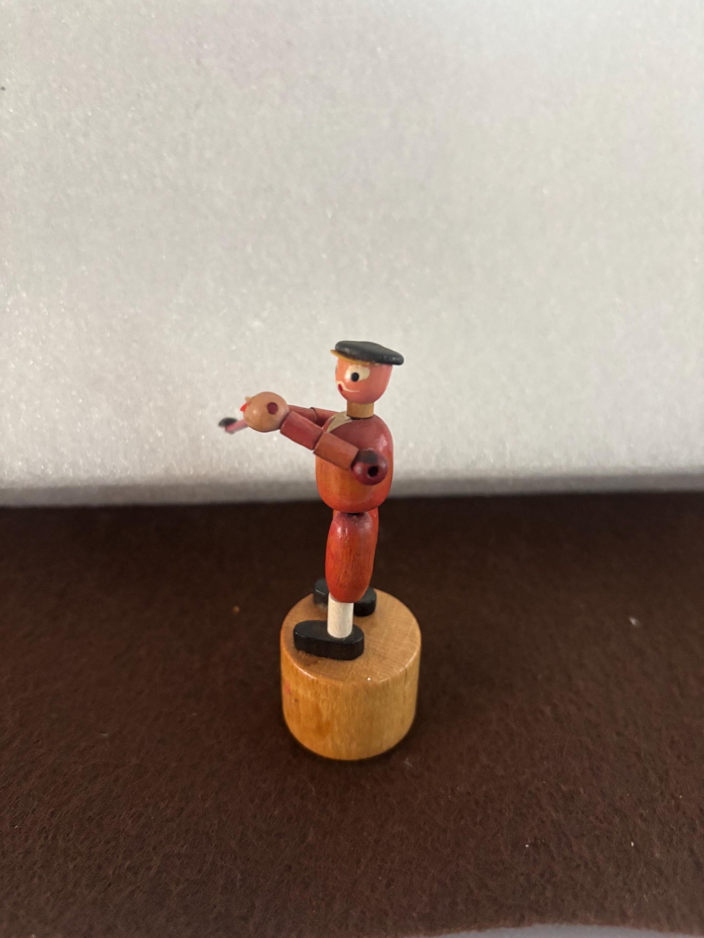 Vintage Wooden Push Gondola Man Numbered Made in Italy Lover Antiques and Vintage