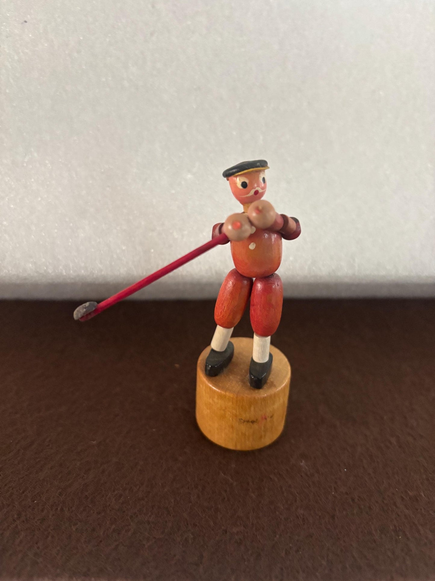 Vintage Wooden Push Gondola Man Numbered Made in Italy Lover Antiques and Vintage