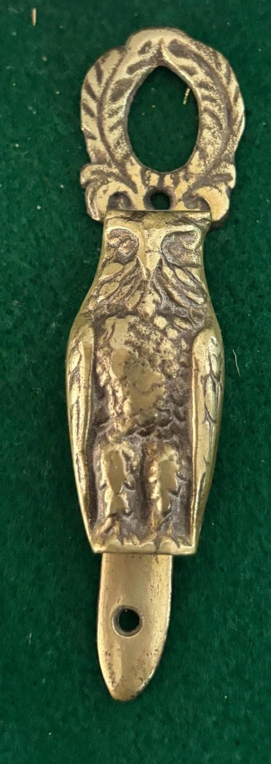 Antique Cast Brass Owl Door Knocker Made in England Lover Antiques and Vintage
