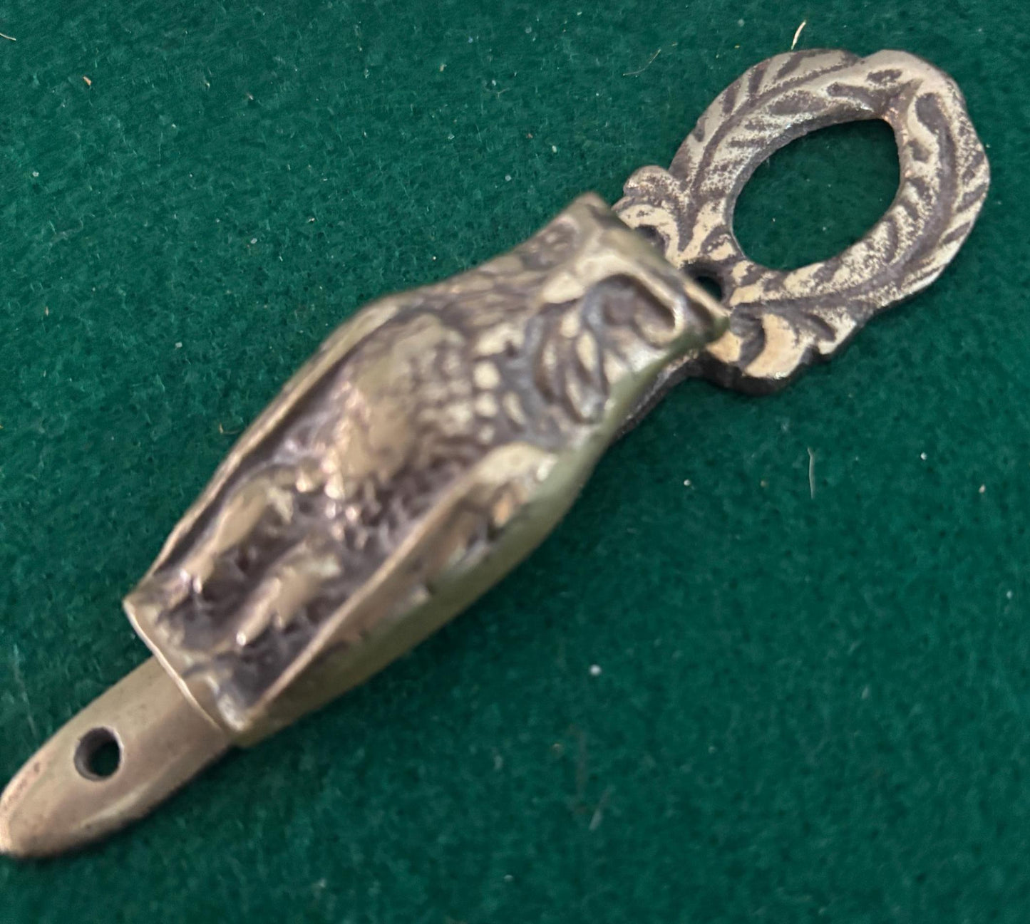 Antique Cast Brass Owl Door Knocker Made in England Lover Antiques and Vintage