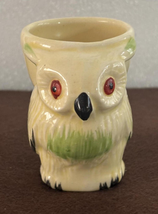 Vintage Owl Egg Cup Stand by Keele Street Pottery of England KSP Lover Antiques and Vintage