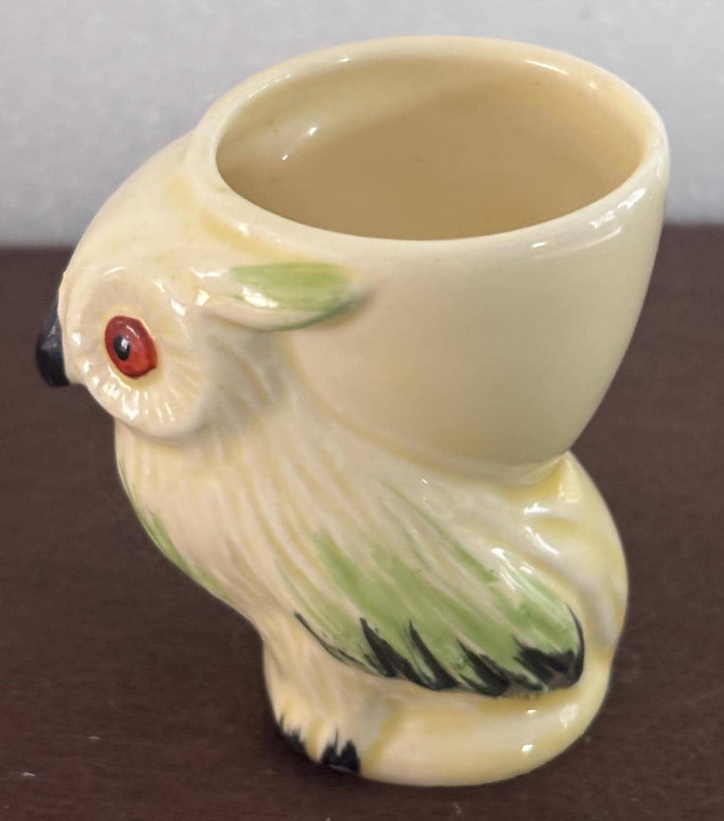 Vintage Owl Egg Cup Stand by Keele Street Pottery of England KSP Lover Antiques and Vintage