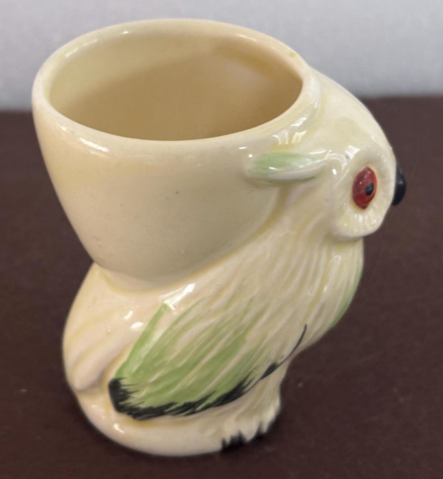Vintage Owl Egg Cup Stand by Keele Street Pottery of England KSP Lover Antiques and Vintage