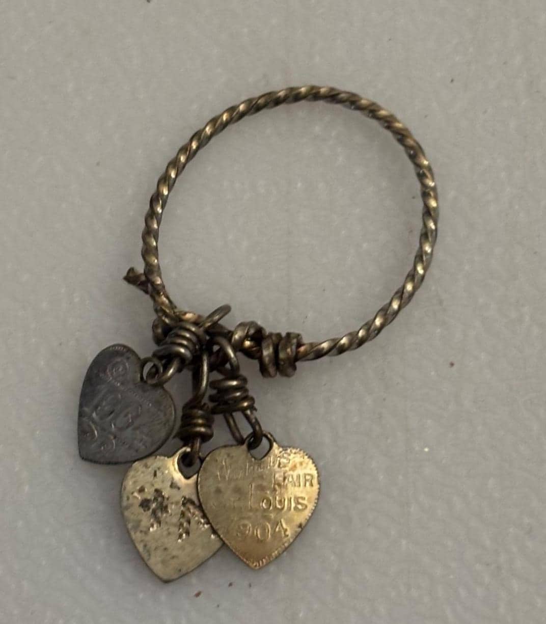 Antique Charm Ring from St. Louis Worlds Fair Lover Antiques and Vintage