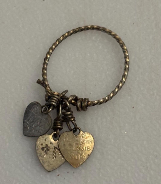 Antique Charm Ring from St. Louis Worlds Fair Lover Antiques and Vintage
