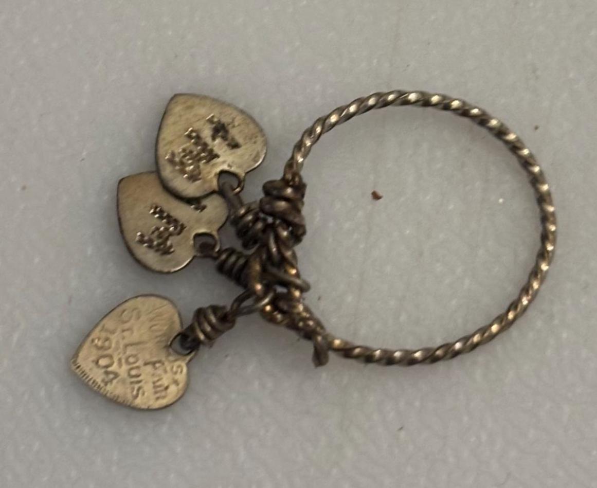 Antique Charm Ring from St. Louis Worlds Fair Lover Antiques and Vintage