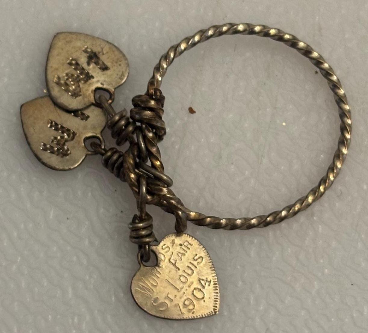 Antique Charm Ring from St. Louis Worlds Fair Lover Antiques and Vintage